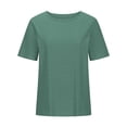 thumbnail image 4 of Raeneomay Oversized T Shirts Fashionable Women's Casual Short Sleeved Loose Round Neck Solid Color Top, 4 of 6