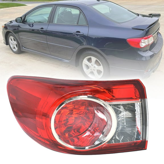 Rear Tail Light Lamp Housing Assembly Fit for 2011 2012 2013 Toyota Corolla, Rear Left (Driver Side)