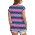 thumbnail image 4 of Eres Más Que una Camisa de Puntuación de Prueba Sexy de Manga Corta Lentejuelas Suelta Camisa de Blusa con Cuello en V, Poliéster, 4 of 8
