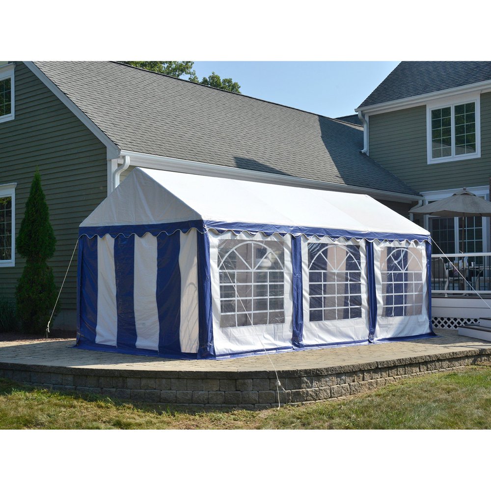 Enclosure Kit with Windows for Party Tent 10' x 20'/3m x 6m, Blue/White