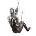 thumbnail image 1 of 3x Bronze Rock Climbing Rappelling Figures Trio Hanging Decorative Figures Trio Rock Climbers, 1 of 3
