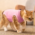 thumbnail image 5 of Cat Recovery Suit for Male and Female, Ongmies Surgical Post Surgery Soft Cone Onesie Shirt Clothes Neuter Licking Protective Diapers Outfit Cover Kitten Spay Collar, 5 of 5