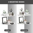 thumbnail image 6 of 2Pcs Acrylic Corner Shelf Floating Wall Storage Display Speaker Organizer Bedroom Kitchen Holder,Clear, 6 of 10