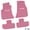 Pink w/ White Insert, variant on Flextread Floor Mats for 11-24 Dodge Challenger RWD - Mopar Licensed Factory Fit - Purple w/ Dodge w/ Stripes Insert - Custom Vintage - 100% Made in USA