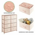 thumbnail image 3 of mDesign Large Storage Dresser Furniture, 8 Fabric Drawers, Light Pink/Rose Gold, 3 of 7