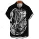 thumbnail image 3 of Nuevas camisas japonesas para hombres, camisas hawaianas, ropa de samurái fantasma en 3D, camisetas de manga corta, ropa de calle Harajuku, ropa de verano para hombre, 3 of 4