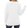 thumbnail image 4 of Ketyyh-chn99 Womens Sweatshirts Plus Oversized Crewneck Sweatshirt Long Sleeve Pullover Tops White,M, 4 of 4