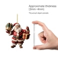 thumbnail image 3 of Christmas Santa Acrylic Flat Pendant Christmas Tree Pendant Decoration 2D Party New Year Christmas for Crafting Curtain Rod Large Baubles Clear Nylon Thread for Rose Beads String, 3 of 3