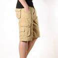 thumbnail image 4 of Kagetolytai Mens Shorts Men's Casual Mid Waist Cropped Trousers Multi Pockets Outdoor Straight Leg Pants Shorts Pants Shorts Men Khaki 30 X 60 inch, 4 of 7