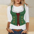 thumbnail image 2 of NJGRAE Tshirts Shirts for Women Oktoberfest Themed Casual T Shirt for Women Men Party Top with Short Sleeve Comfortable Round Neck Tee for Festival Travel Spring Fall OutFit Ribbed Knit Casual Top M, 2 of 4