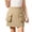 Khaki, variant on HAOTAGS Girls' Cargo Skirt Stretchy Waistband Multi-Pocket Breathable Casual Wear Khaki Size 10-11Years