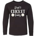 thumbnail image 3 of Inktastic Dad's Cricket Buddy Long Sleeve Youth T-Shirt, 3 of 5