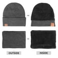 thumbnail image 3 of Winter Beanie Daily Hat - Thermal Polar Fleece Ski Stocking Skull Cap for Men and Women Set, 3 of 8