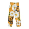 thumbnail image 5 of Xecao White Floral and Butterflies Men's Straight Lounge Pajama Pants: The Ultimate in Comfortable Sleepwear, 5 of 9