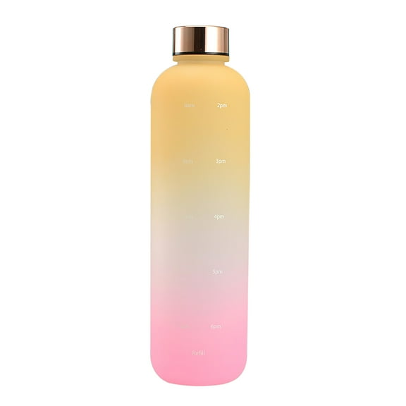 1000ml Water Bottle with 32oz Motivational Reusable Fitness Sport Outdoor Travel Leakproof Frosted Bottle