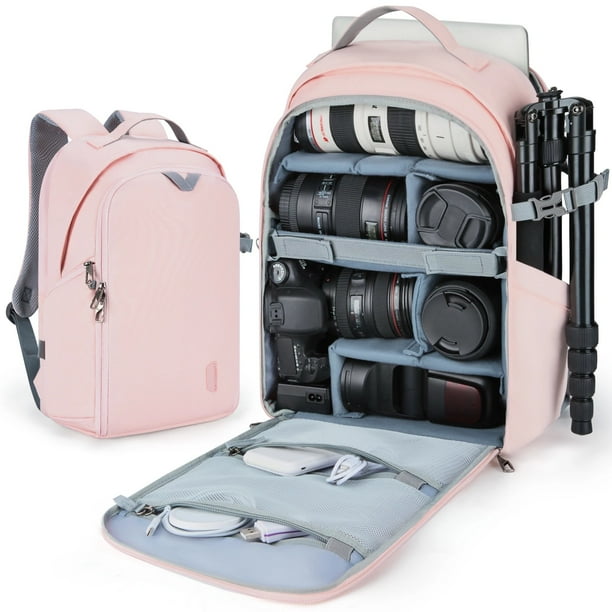 BAGSMART Multi-functional Camera Backpack Digital DSLR Bag Shockproof Waterproof Outdoor Photo Bag for Nikon Canon DSLR Lens