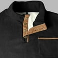 thumbnail image 7 of Zip Up Hoodie Men Quarter Zip Hoodie Stand Collar Lined Long Sleeve Pullover Mens Sweatshirts Black L, 7 of 7