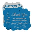 thumbnail image 3 of Inkdotpot Pack Of 100 Thank You For Celebrating The Mother To Be Baby Shower Paper Tags DIY Craft Bracket Shape Real Rose Gold Foil Hang Tags, 3 of 7