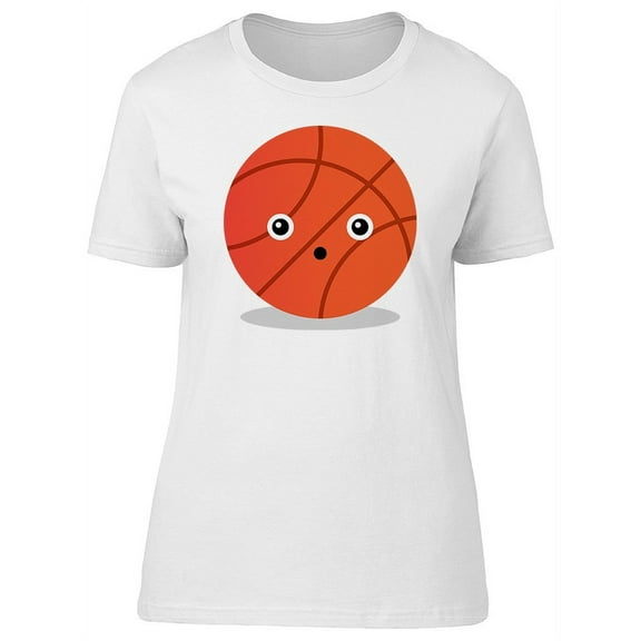 Cute Kawaii Basketball Ball T-Shirt Women -Image by Shutterstock, Female XX-Large