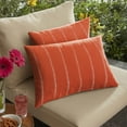 thumbnail image 2 of Set of 2 Orange Dotted Stripes Indoor and Outdoor Pillow, 20", 2 of 2