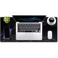 thumbnail image 4 of Mountain & Moon Landscape Black Desk Mat, Boho Desk Mat, Mountain Desk Mat, Large Mouse Pad, Full Desk XXL Extended Gaming Mouse Pad 35.5" X 15.7", Waterproof Desk Mat Stitched Edges, 4 of 6