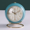 thumbnail image 2 of Petites Horloges de Table, Réveil de Table Classique Sans Tic-Tac avec Rétroéclairage, Horloge de Bureau à Piles avec Verre HD pour Salon Chambre Chevet Décoration Intérieure Bleu Bleu Lac, 2 of 5