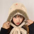 thumbnail image 2 of Zhengup Button Woolen Hat, Cute And Versatile, Keeping Warm In Winter. Plush Woolen Hat With Ear Protection, Crossbody, Version Of Sweet Lei Feng Hat, 2 of 9