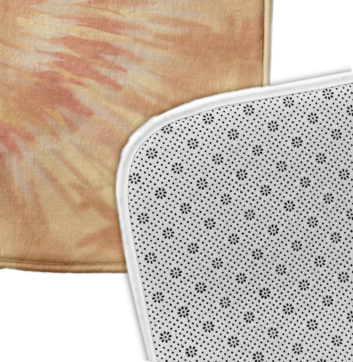 Simply Daisy 24" x 17" Plush Microfiber Yellow Shibori Burst Bath Mat