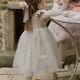 thumbnail image 4 of Vestido de princesa grueso para niñas de 2 a 8 años, vestido bonito de retazos de malla de Color sólido para niños, ropa para niños de primavera y otoño, 4 of 6