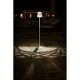 Cape Craftsmen White Quatrefoil Solar Powered Metal Floor Garden Lamp