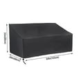 thumbnail image 1 of Housse de Banc Oxford Noire Robuste Imperméable pour Jardin Extérieur 2/3/4 Places Housse de Meuble Utile, 1 of 7