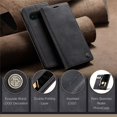 thumbnail image 6 of CaseMe Leather for Google Pixel 10A Case, Flip Wallet Leather Case with Card Holder Magnetic Closure Shockproof Kickstand Protective Phone Cases Cover,Black,For Google Pixel 10A, 6 of 11