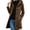 Bronze, variant on Women's Hooded Single-Breasted Mid-Length Coat with Side Pockets