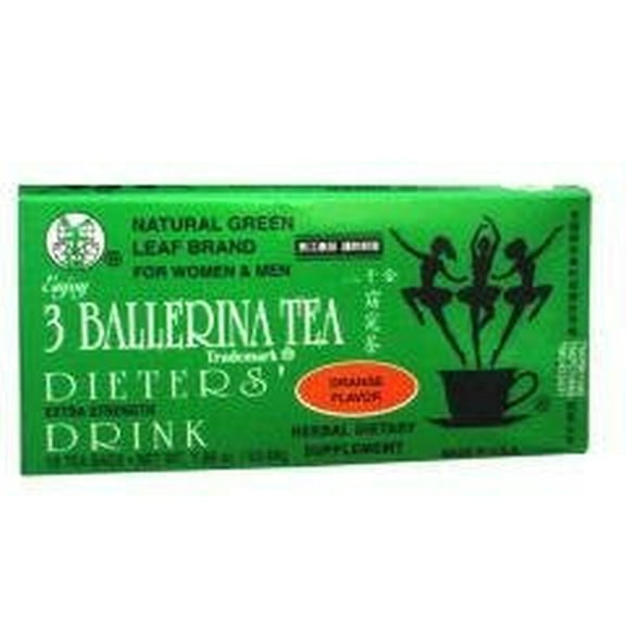 3 BALLERINA TEA DIETERS DRINK EXTRA STRENGH ORANGE FLAVOR (3 boxes)