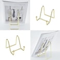 thumbnail image 2 of 3 Pack Plate Stand for Display Gold Iron Easel Plate Holder Display Stand Metal Frame Holder for Photo Decor Plate Bowl, 2 of 7