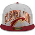 thumbnail image 2 of Men's New Era Gray/Wine Cleveland Cavaliers Tip-Off Two-Tone 59FIFTY Fitted Hat, 2 of 6