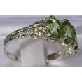 thumbnail image 3 of LBG 925 Sterling Silver Real Genuine Peridot Womens Band Ring - Size 7, 3 of 4