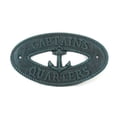thumbnail image 2 of Hampton Nautical Antique Bronze Captains Quarters with Anchor Sign 8"-Decorative Metal Wall Art-Cast Iron, 2 of 7