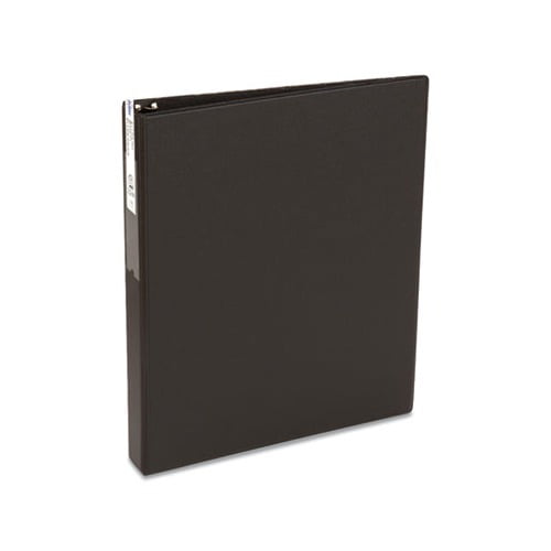 Economy Non-View Binder with Round Rings 3 Rings, 1" Capacity, 11 x 8.5, Black, 4301