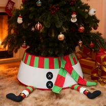 Inadays Christmas Tree Collar Christmas Tree Skirts Christmas Tree Decoration Indoor Stand Collar Basket Round Base Cover with Boots 23.6 inch Snowman Boots