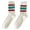 A-Red193, variant on Unisex Crew Socks Striped Vertical Ribbed Socks Stretchy Stylish Leisure Activities Hosiery