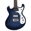 Danelectro 66T Semi-Hollow Body Electric Guitar (Transparent Blue)