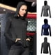 thumbnail image 2 of Chaquetas con capucha y cremallera completa para mujer Sudadera con capucha deportiva Bolsillos de manga larga raglán, 2 of 8