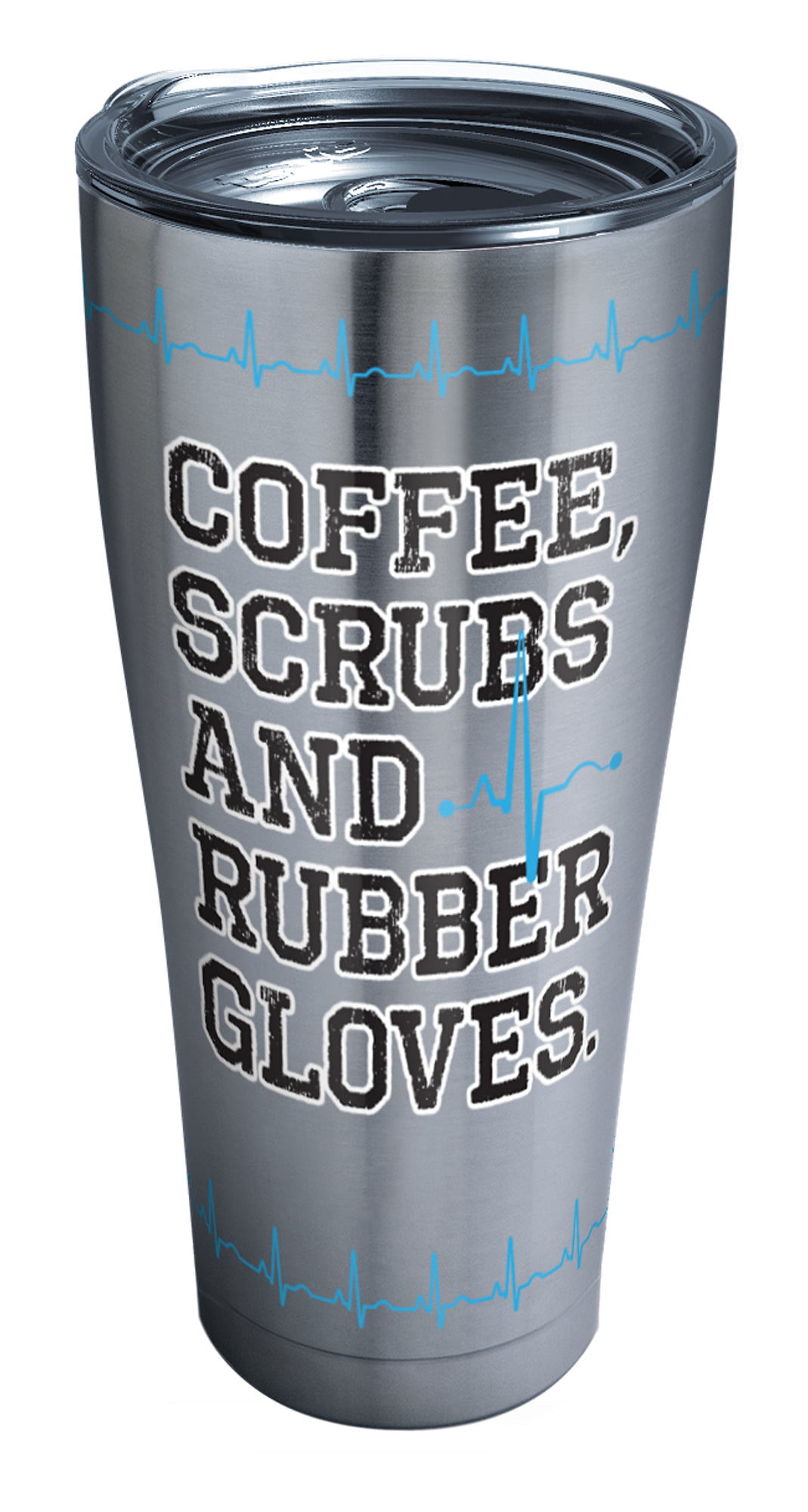 Tumbler 20oz 30oz Travel Mug Cup Insulated Coffee Scrubs And Rubber Gloves Nurse 