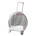 thumbnail image 1 of Cat Trolley Case, Large Ventilation Holes Transparent Labor Saving Wheeled Pet Carrier  for Bathing, 1 of 8