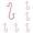Z3#Red,5Set, variant on Metal Star Christmas Ornament Hooks, 20Pcs Decorative Hanging Hooks, Durable Reusable Wire Hangers, Practical Clips for Xmas Tree Decorations, Holiday Baubles and Festive Home Ornament Use