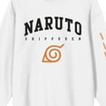 thumbnail image 2 of Naruto Shippuden Collegiate Text Crew Neck Long Sleeve Men's White Sweatshirt-XXL, 2 of 2