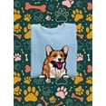 thumbnail image 3 of Color Corgi Peeking Sweatshirt Men -Image by Shutterstock, Male 3X-Large, 3 of 4