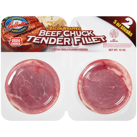 Ledbetter® Bacon Wrapped Beef Chuck Tender Filet 10 oz. Pack
