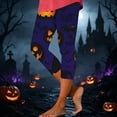 thumbnail image 2 of Stamzod Womens Halloween Capri Leggings High Waisted Silm Fitted Capri Yoga Pants Plus Size Capris for Women, 2 of 8